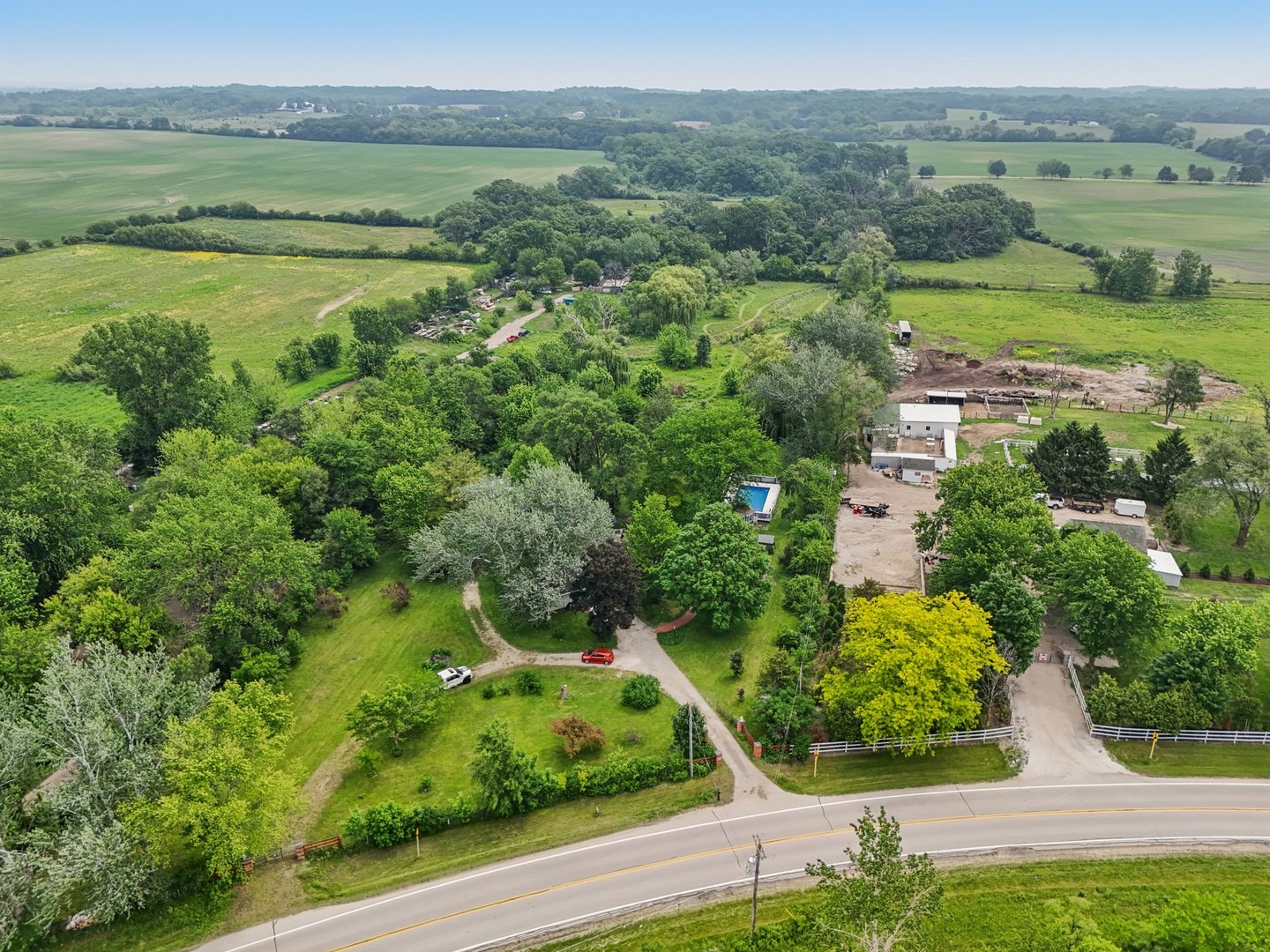 20214 Harmony Road Marengo, IL 60152 - Photo 3 of 56 an aerial view of ocean with green space