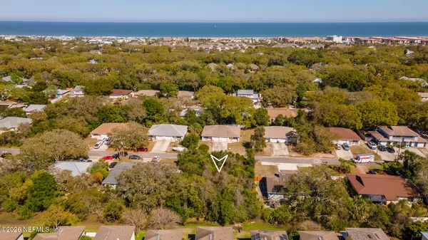 an aerial view of multiple house