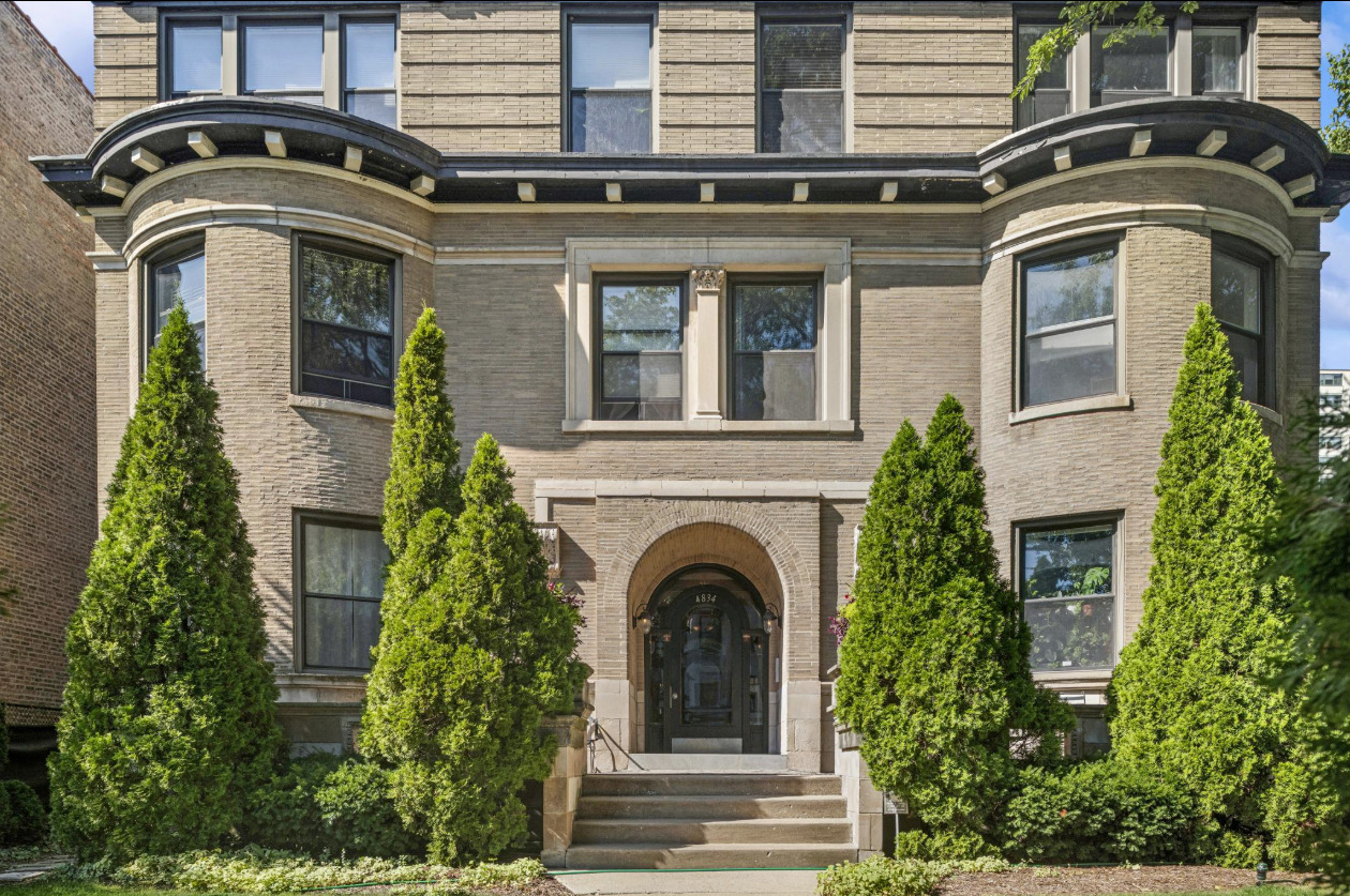a front view of a house