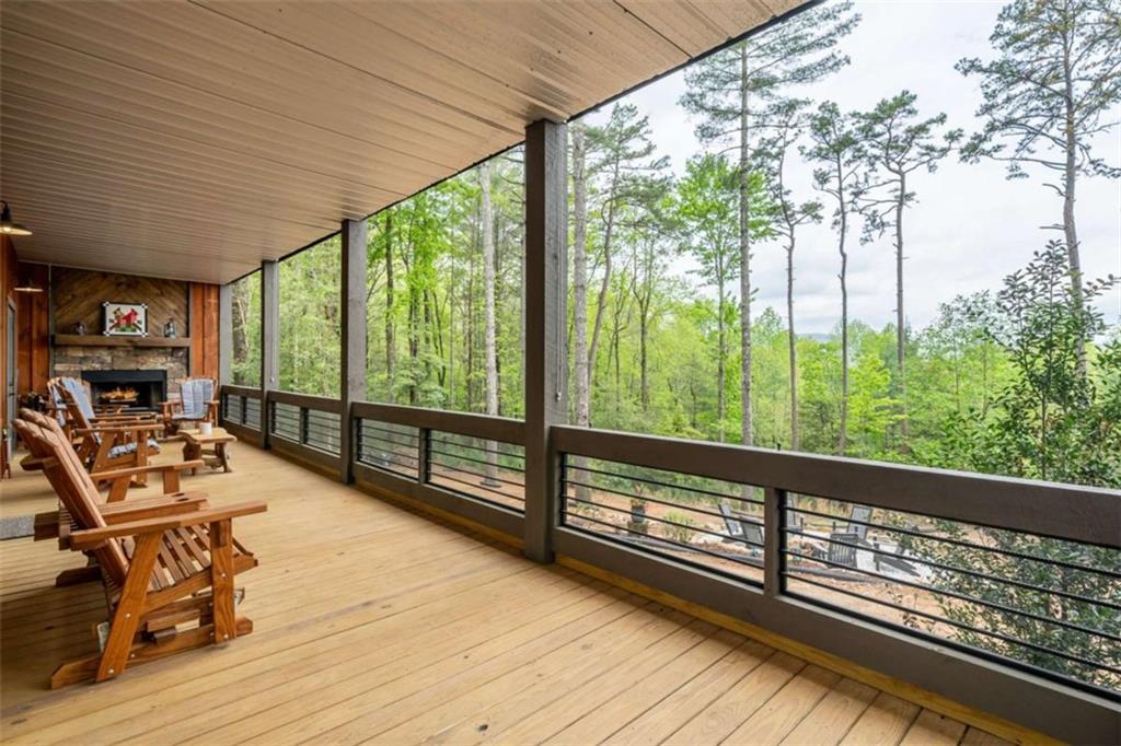 454 North Old Aska Road Blue Ridge, GA 30513 - Photo 27 of 33 a view of a balcony with chairs