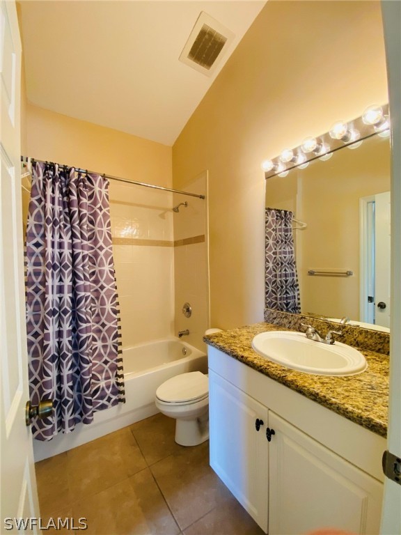 9060 Pineapple Road Fort Myers, FL 33967 - Photo 24 of 33 a bathroom with a granite countertop sink a toilet and shower