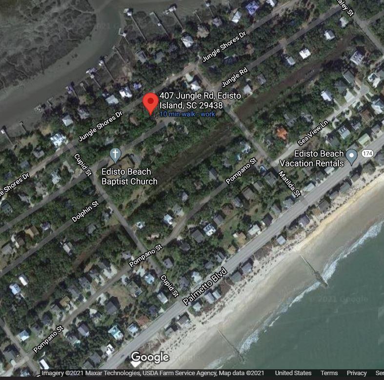 407 Jungle Road Edisto Beach, SC 29438 - Photo 2 of 13 407 Aerial
