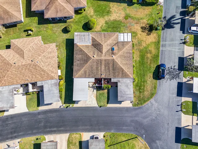 an aerial view of a city