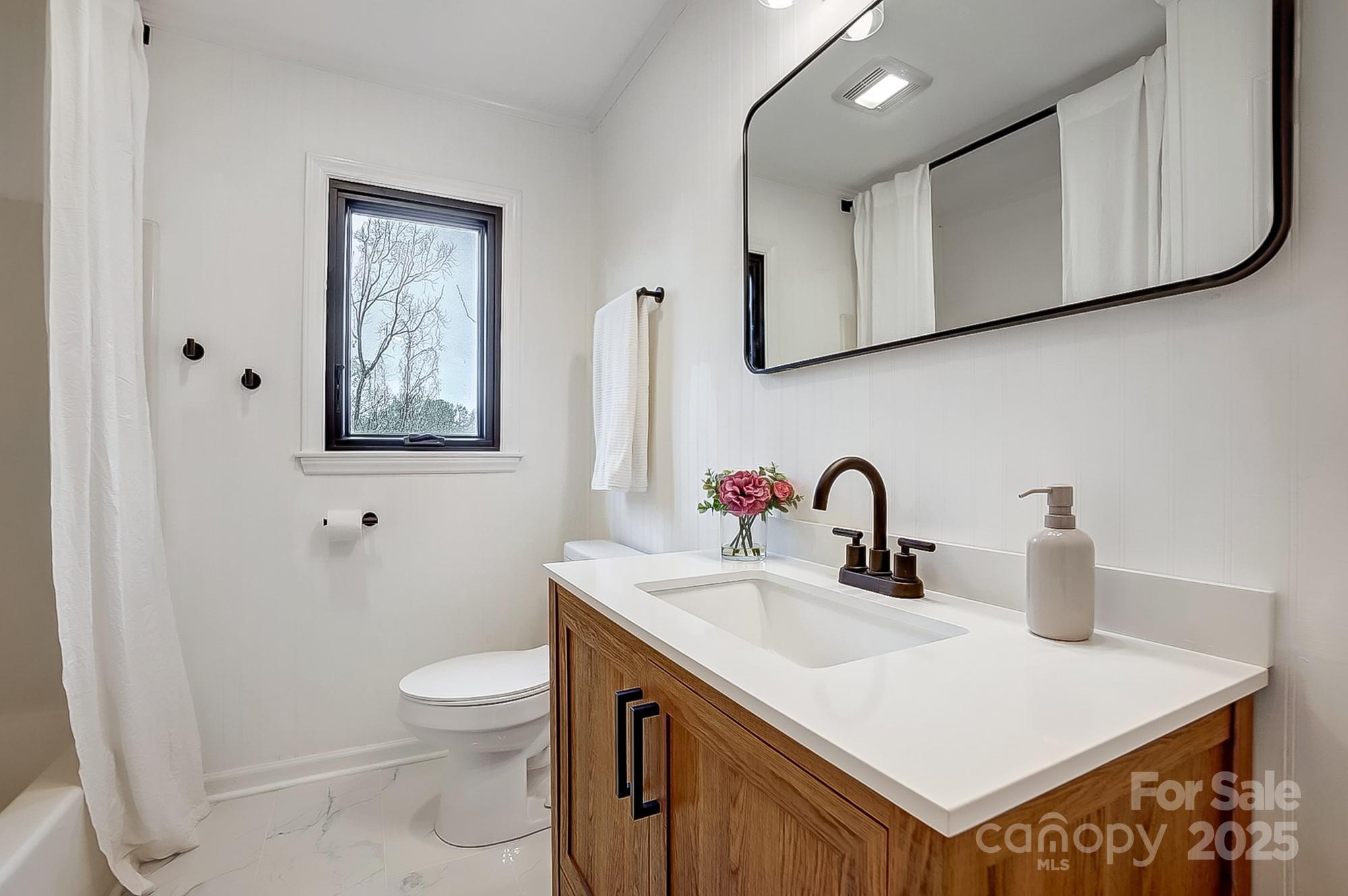 329 Treeline Drive Belmont, NC 28012 - Photo 34 of 48 a bathroom with a sink a toilet and a mirror