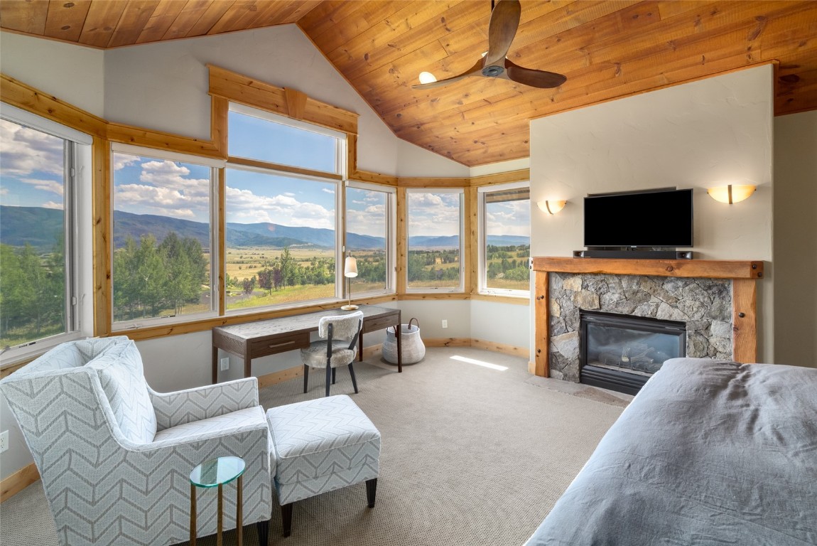 31105 Country Side Road Steamboat Springs, CO 80487 - Photo 31 of 50 a living room with furniture a fireplace and a flat screen tv