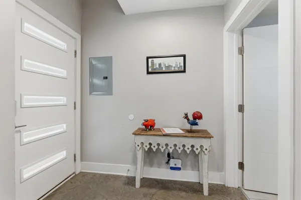 a utility room with an entryway