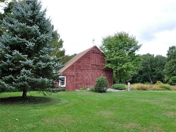 435 High Street Walpole, MA 02081 - Photo 19 of 24 a view of a back yard with plants and large trees