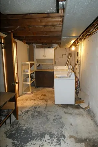 a view of storage and utility room