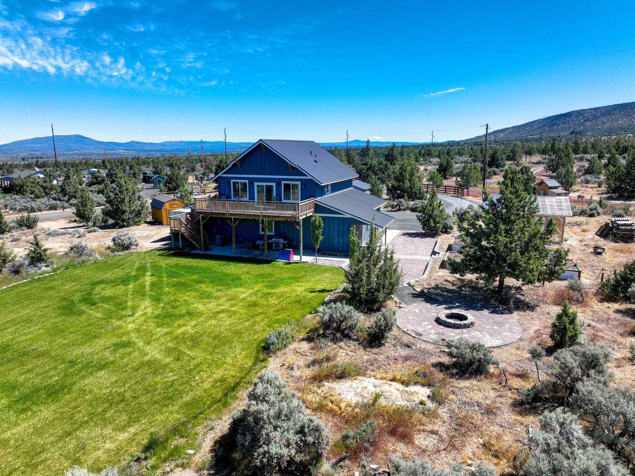 14224 Southwest Howlett Drive Powell Butte, OR 97753 - Photo 43 of 45 yard & firepit