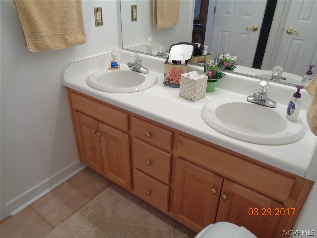13018 Chipstead Road Chester, VA 23831 - Photo 37 of 47 a bathroom with a sink and a mirror