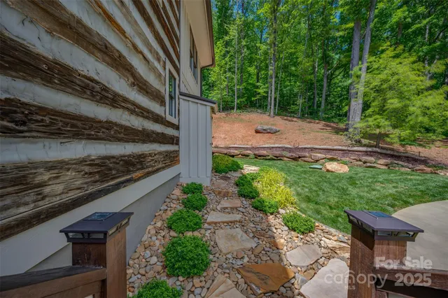 a table and chairs in a patio