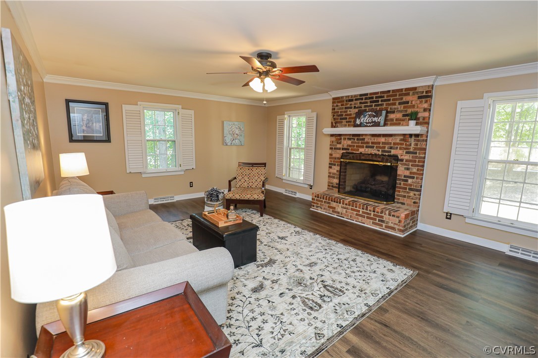 13619 Winterberry Ridge Midlothian, VA 23112 - Photo 20 of 48 a living room with furniture and a fireplace