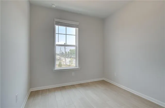 an empty room with a window