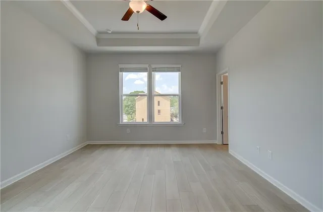 an empty room with a window