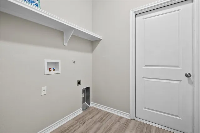 a view of small space with wooden floor