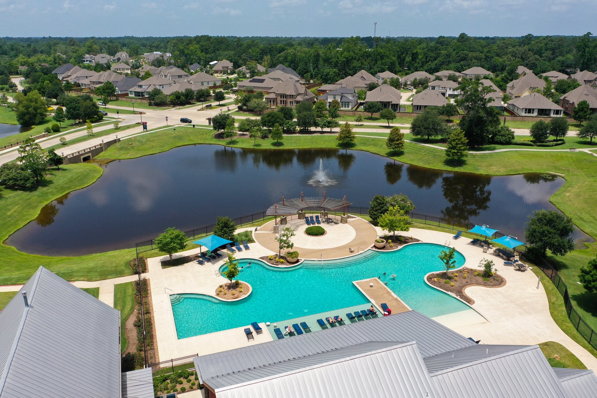 8511 Tynan Ridge Drive Magnolia, TX 77354 - Photo 2 of 50 an aerial view of a house with yard swimming pool and outdoor seating