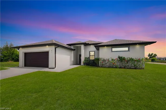 a house view with a garden space