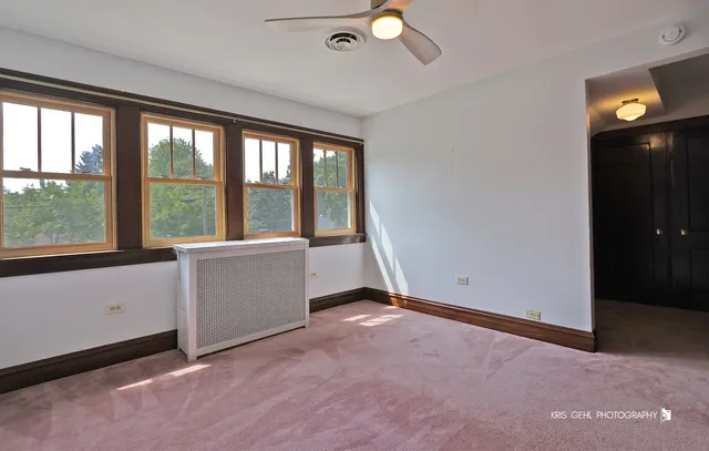 an empty room with a window