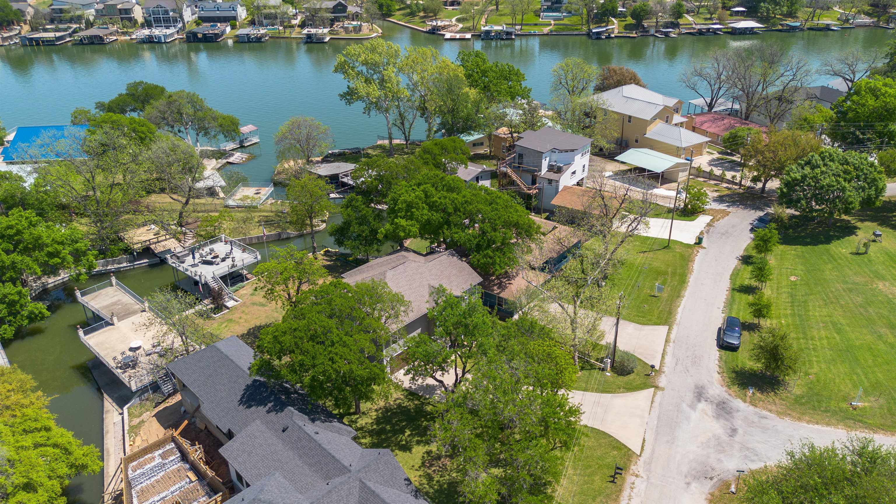1633 Aztec Kingsland, TX 78639 - Photo 30 of 30 an aerial view of a house with a lake view