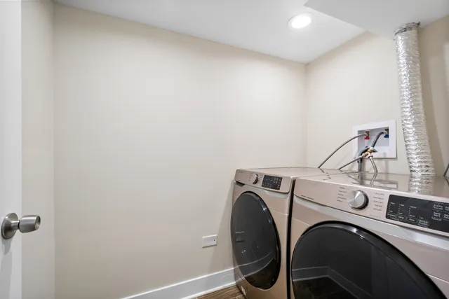 a view of utility room with washer and dryer