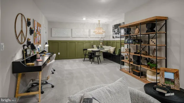 a room with furniture a rug and a window