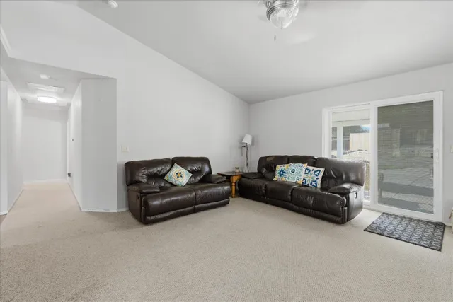 a living room with furniture and a couch