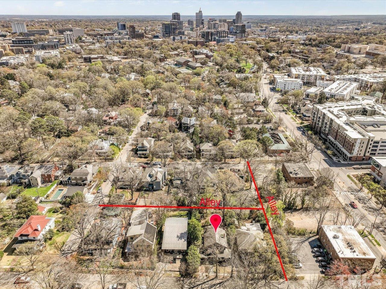 118 Hawthorne Road Raleigh, NC 27605 - Photo 42 of 42 an aerial view of a city