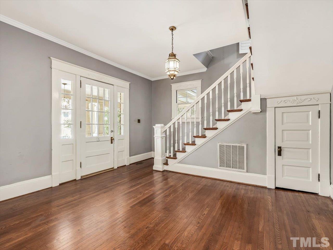 118 Hawthorne Road Raleigh, NC 27605 - Photo 7 of 42 a view of entryway with wooden floor
