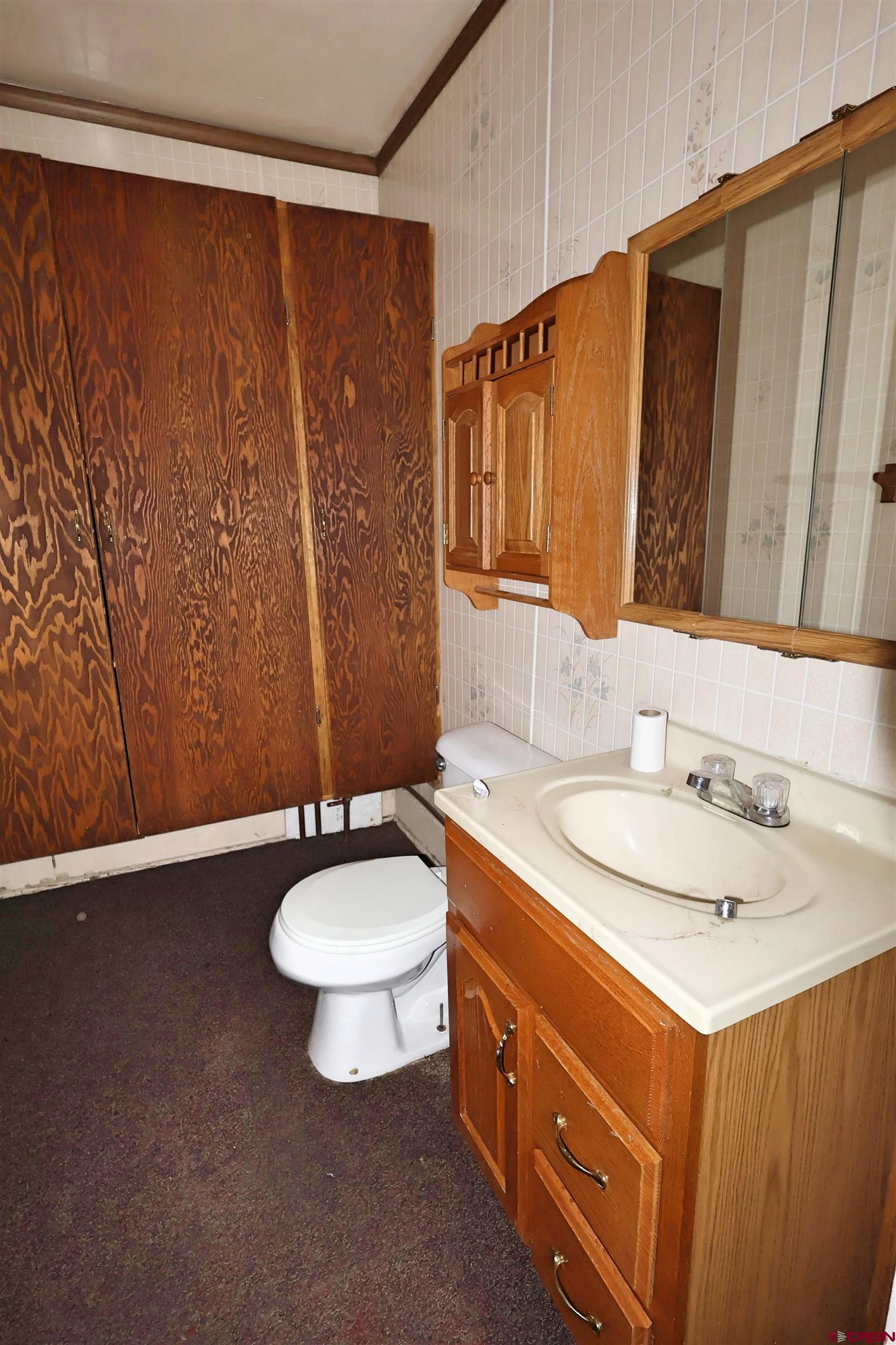 730 8th Street Alamosa, CO 81101 - Photo 14 of 29 a bathroom with a sink and a mirror