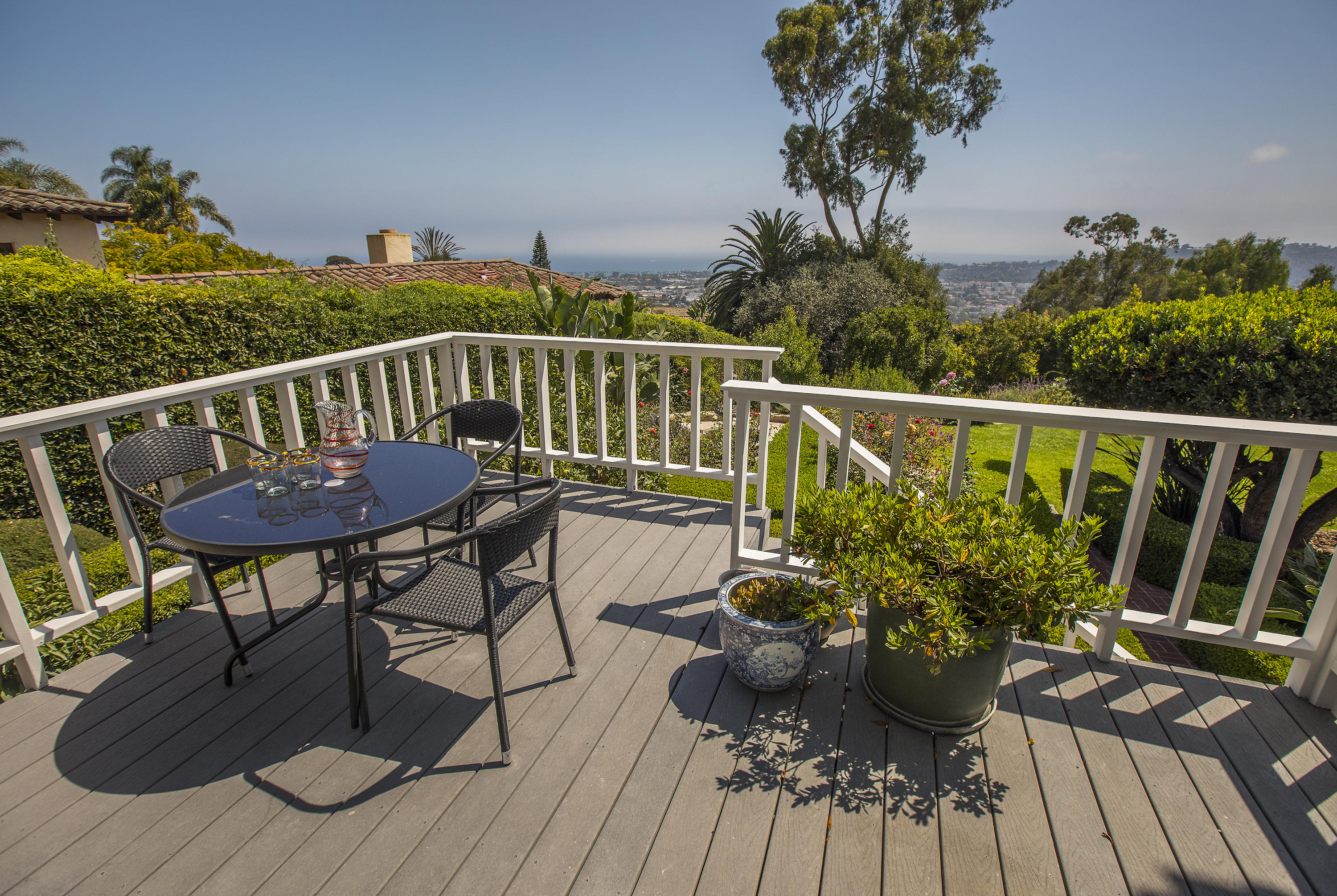 1415 Dover Road Santa Barbara, CA 93103 - Photo 11 of 40 a view of a chairs and table on the deck