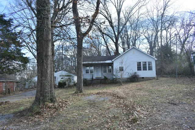 a house view with a backyard space