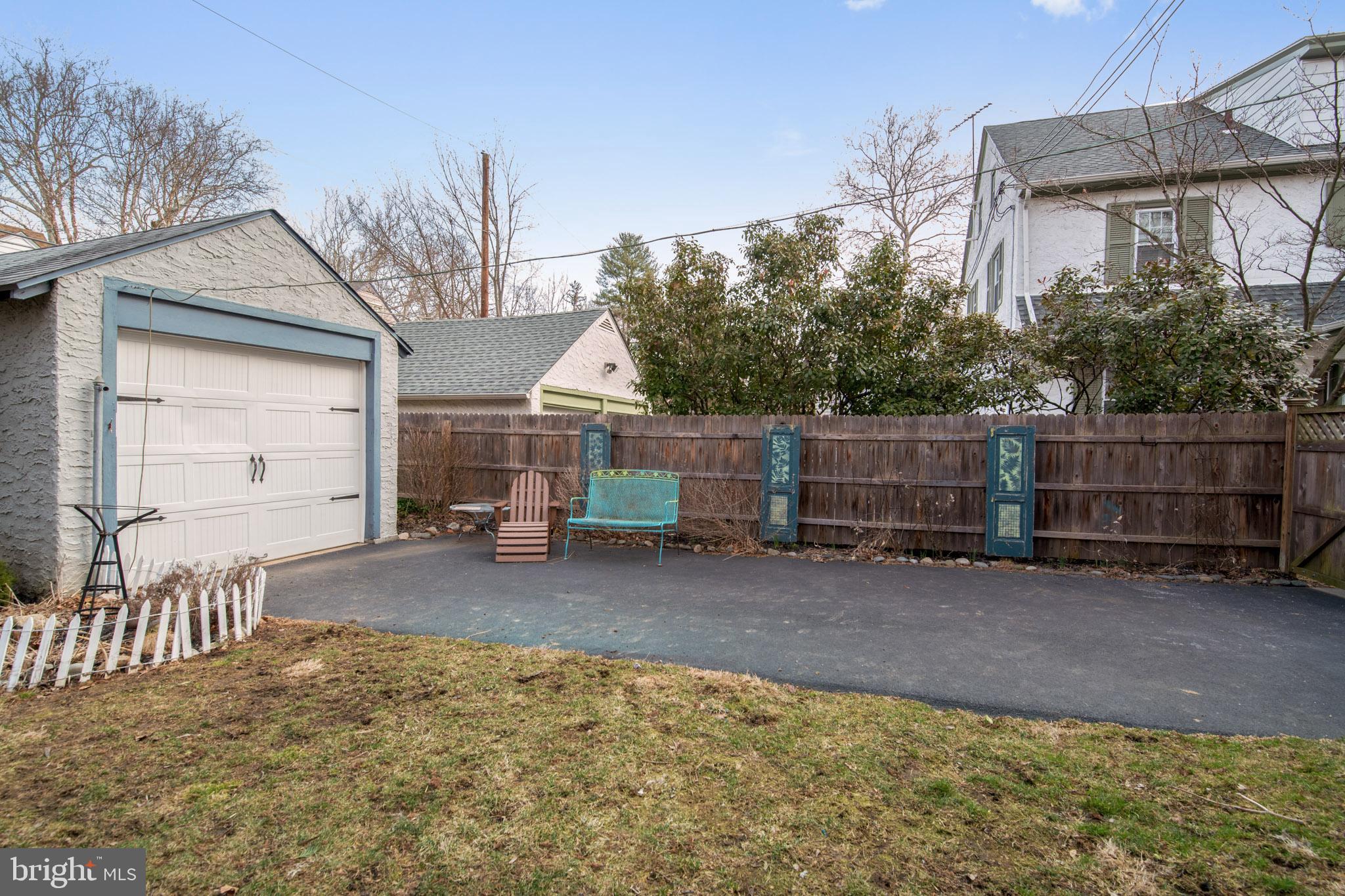 229 Avon Road Narberth, PA 19072 - Photo 31 of 37 Exterior back - Detached One Car Garage