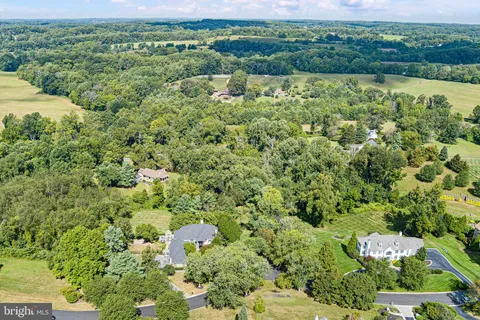 a view of a lush green field