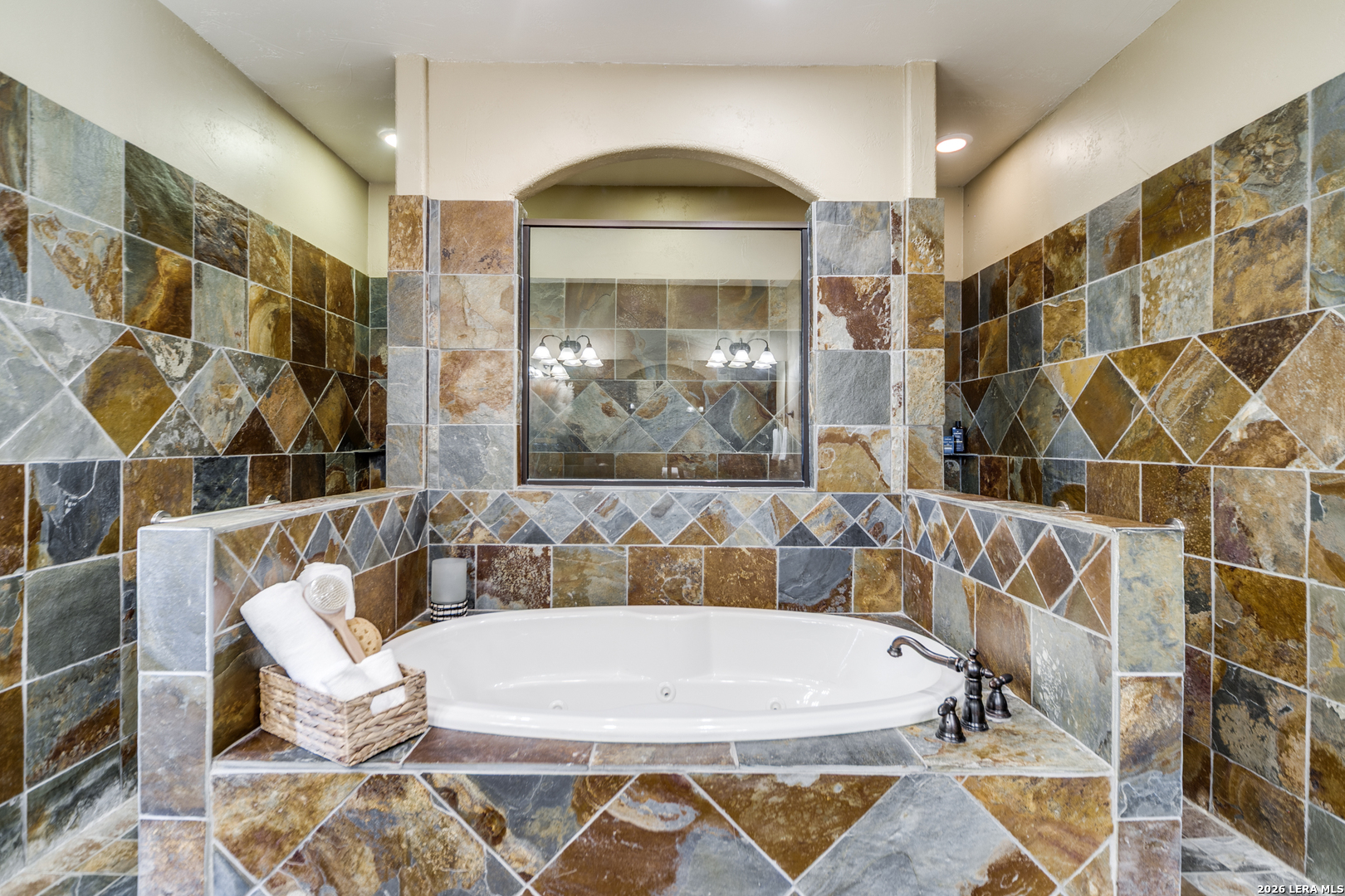 386 Wentworth Spring Branch, TX 78070 - Photo 14 of 30 a bathroom with a bathtub and a shower