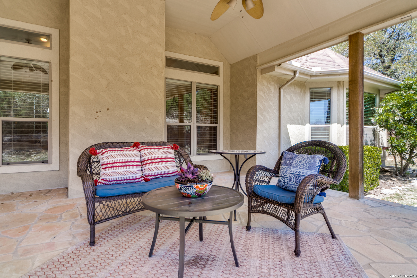 386 Wentworth Spring Branch, TX 78070 - Photo 22 of 30 a outdoor living space with furniture and garden view