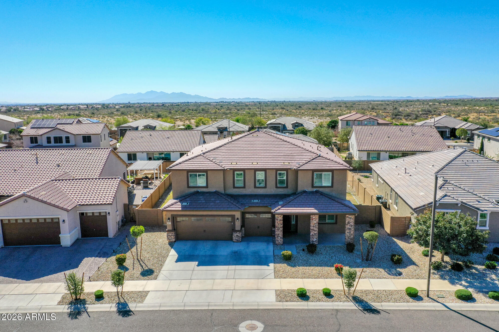 18971 West Clinton Street Surprise, AZ 85388 - Photo 84 of 91 an aerial view of a house with a garden
