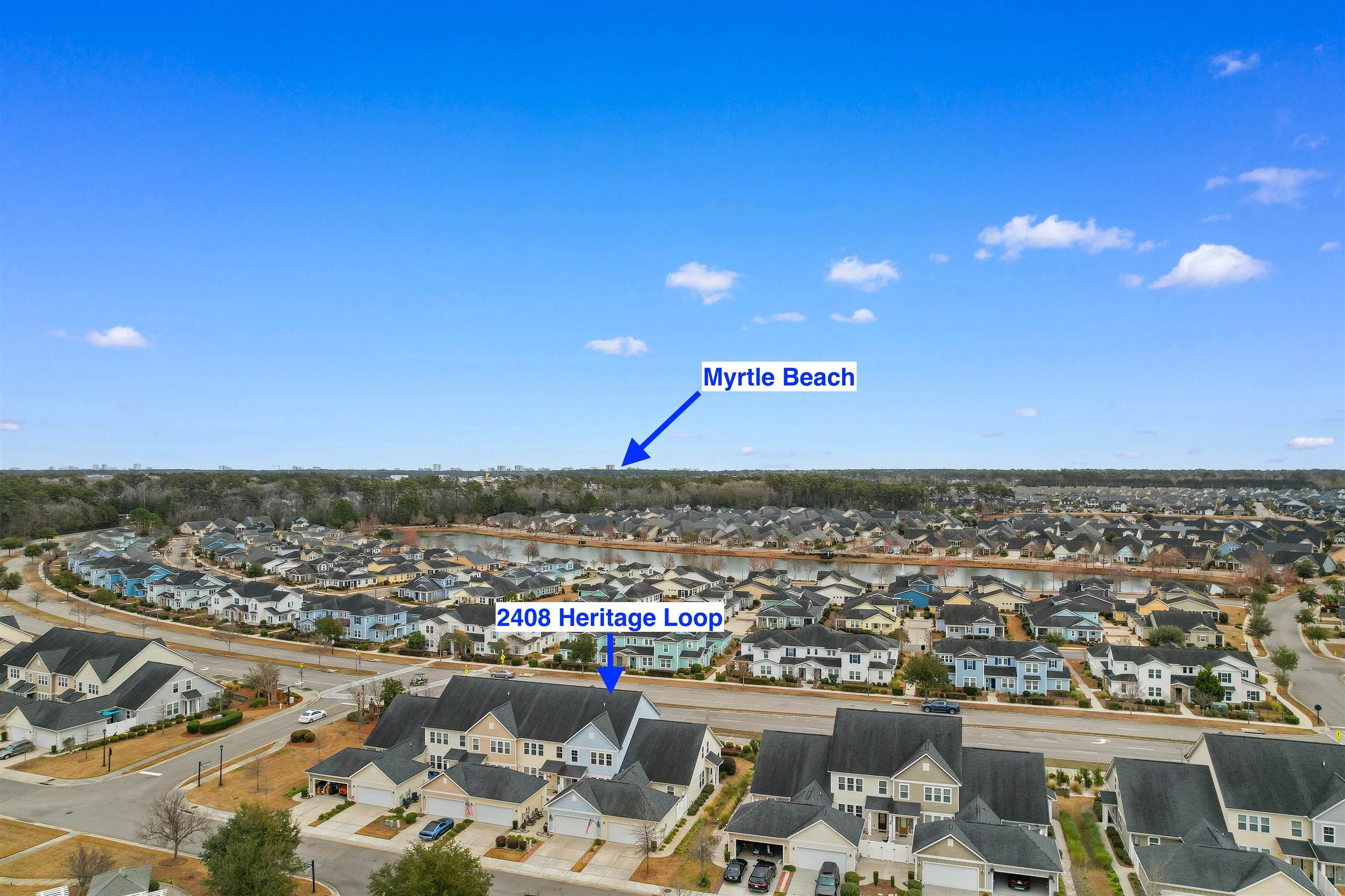 2408 Heritage Loop, Unit 2408 Myrtle Beach, SC 29577 - Photo 30 of 40 Aerial perspective of suburban area