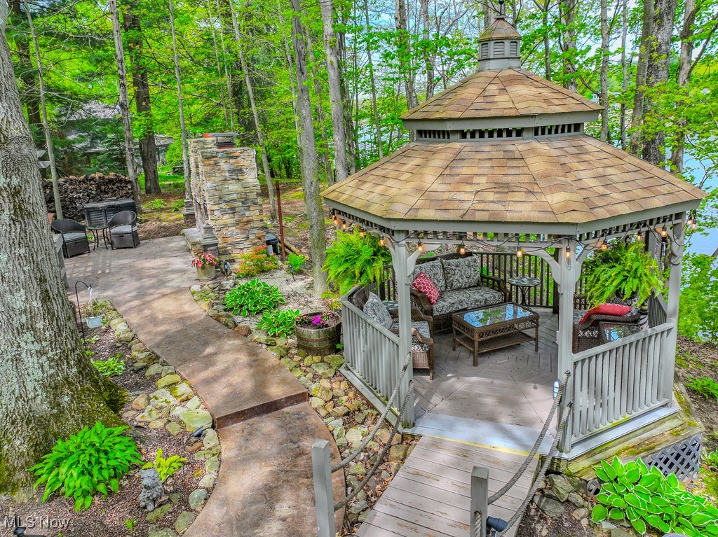 1055 Lode Star Drive Rome, OH 44085 - Photo 6 of 12 Gazebo with lake views