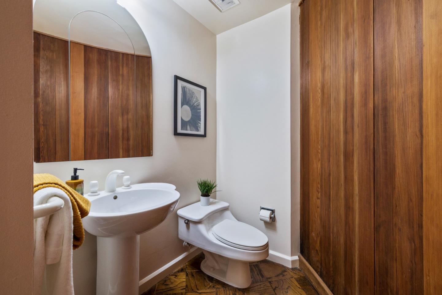 3364 Woodside Road Woodside, CA 94062 - Photo 25 of 48 a bathroom with a sink a toilet and shower