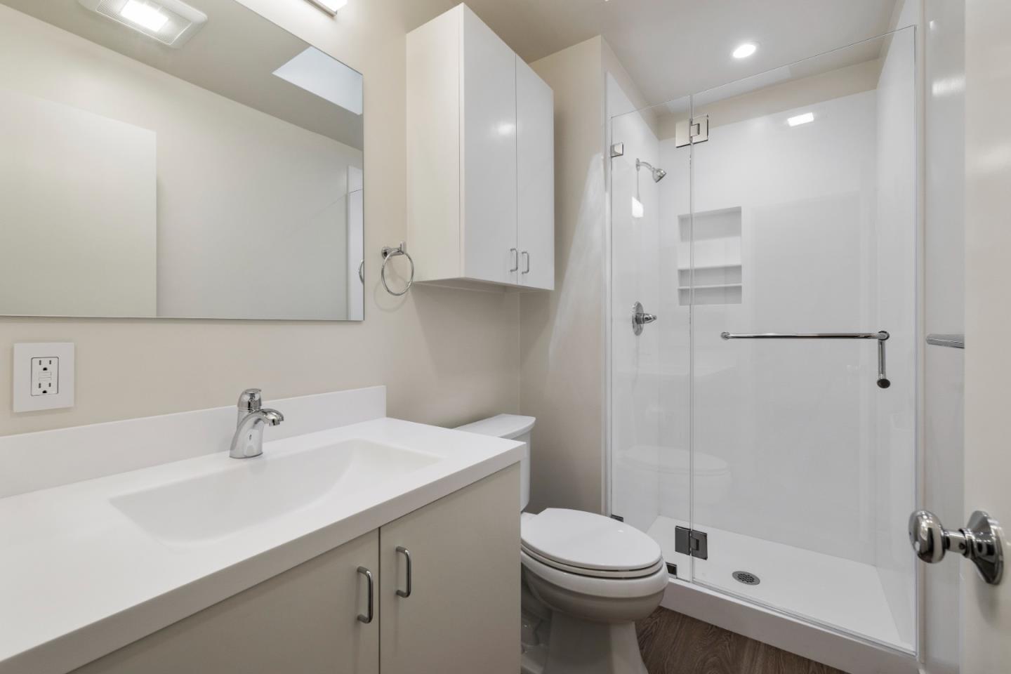 3364 Woodside Road Woodside, CA 94062 - Photo 46 of 48 a bathroom with a sink toilet and shower