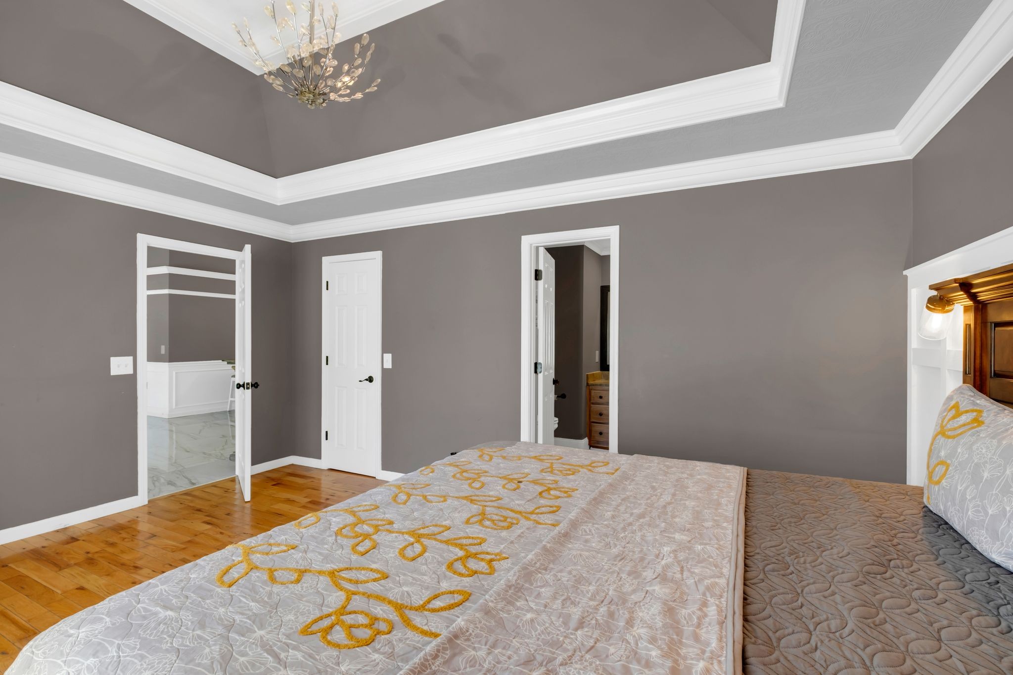 532 Windy Road Mount Juliet, TN 37122 - Photo 18 of 35 a bedroom with a bed chandelier and a window