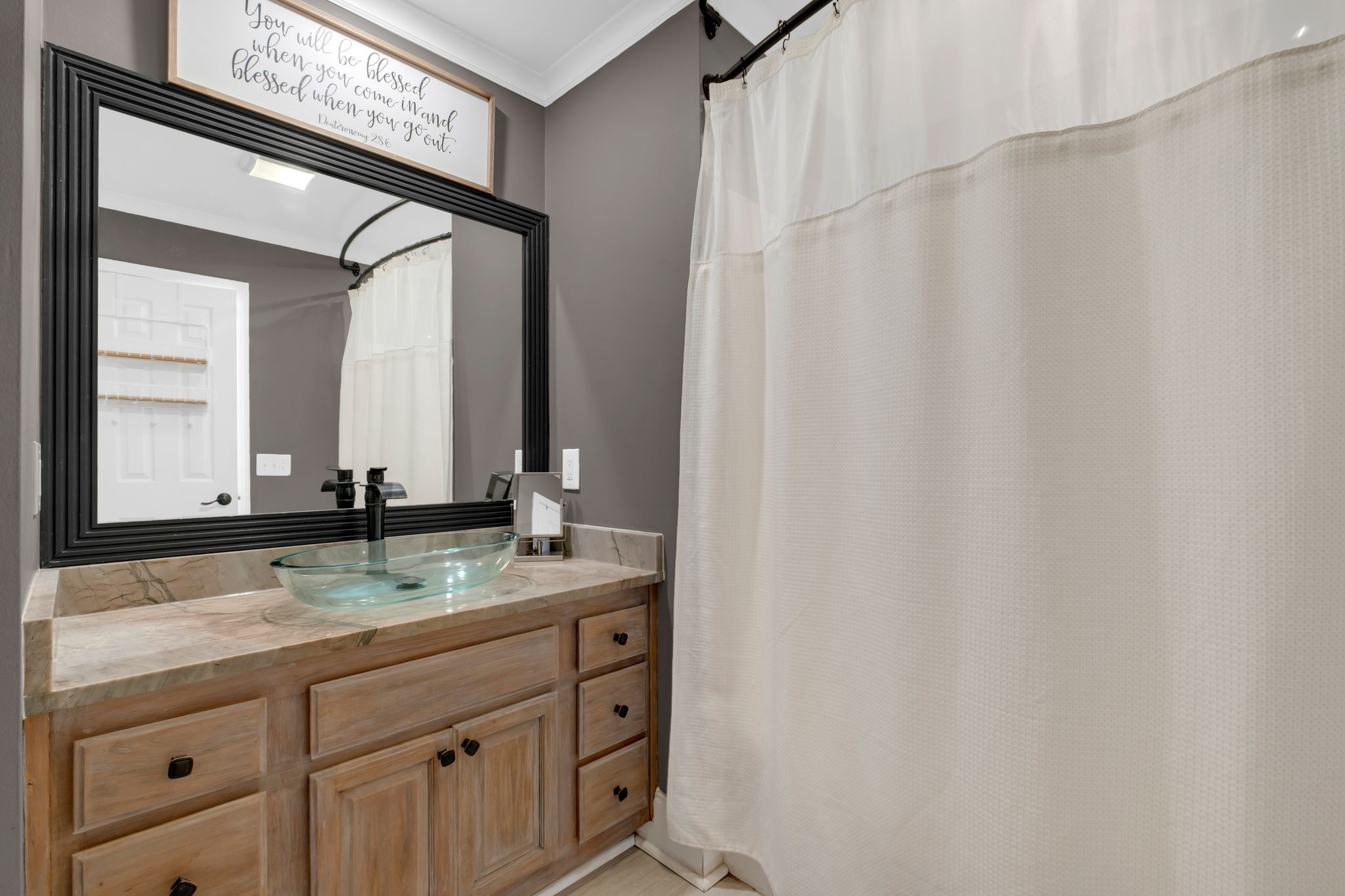 532 Windy Road Mount Juliet, TN 37122 - Photo 19 of 35 a bathroom with a granite countertop sink and a mirror