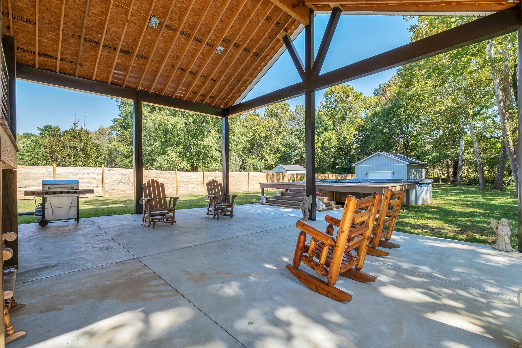 532 Windy Road Mount Juliet, TN 37122 - Photo 29 of 35 a view of a porch with chairs and backyard