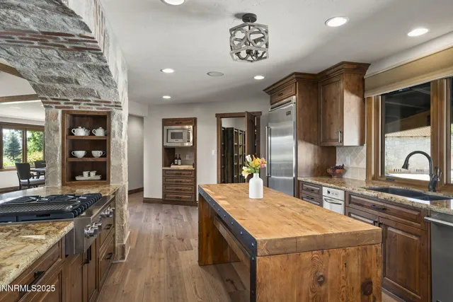 a workspace with furniture and a window