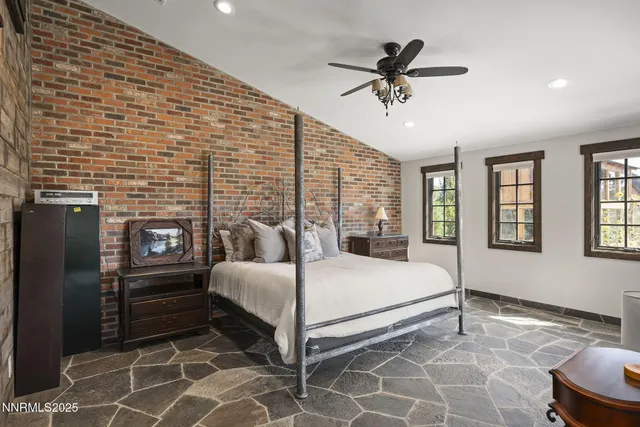 a view of a lake with a mountain in the background