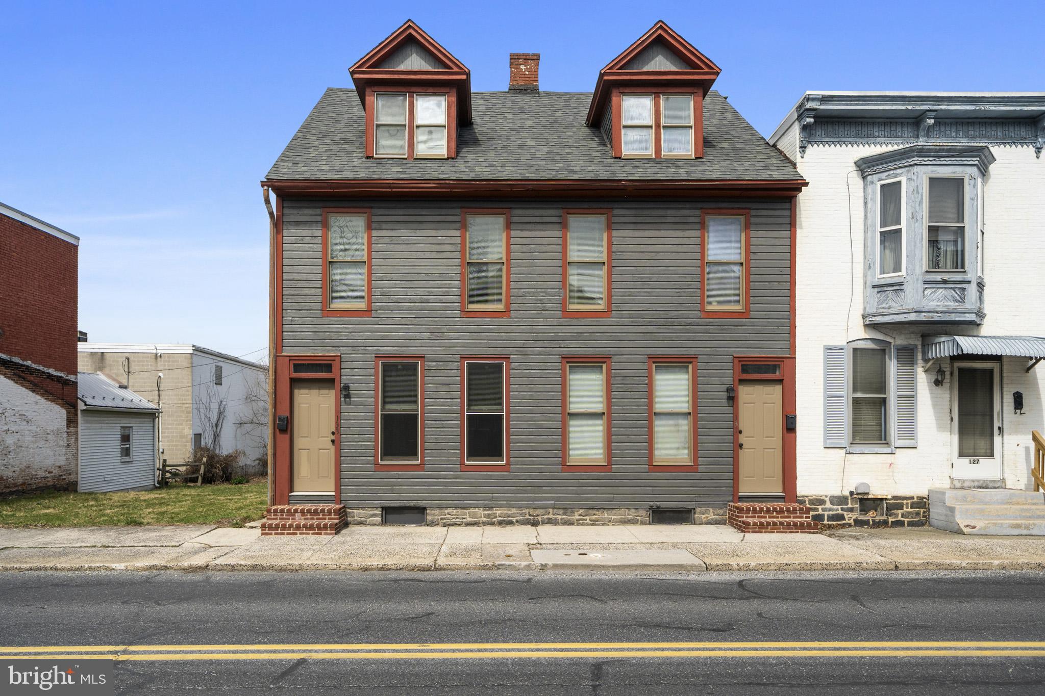 a front view of a house