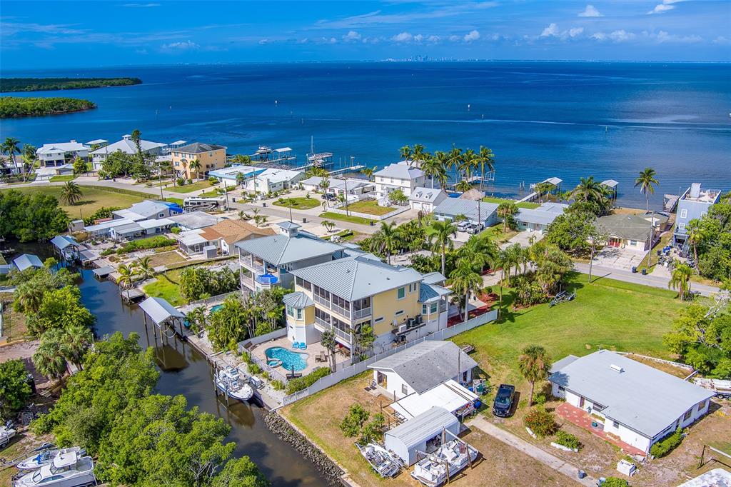 3523 West Shell Point Road Ruskin, FL 33570 - Photo 85 of 89 an aerial view of a house with a ocean view