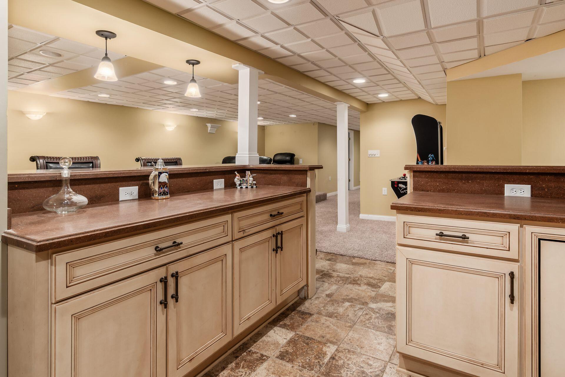 9083 Taylor Road Orient, OH 43146 - Photo 66 of 93 Lower Level Kitchen/Theatre Room