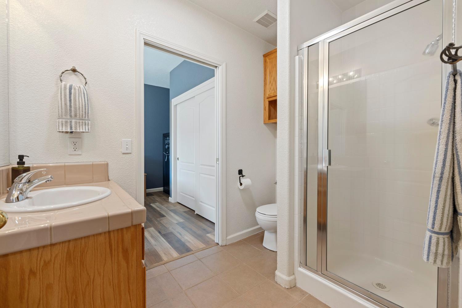 2730 Explorer Way Turlock, CA 95382 - Photo 28 of 64 a bathroom with a sink and a mirror