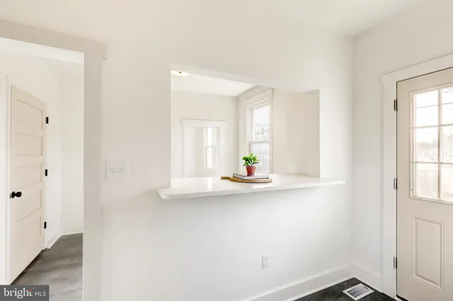 an empty room with window